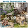 MQHUAYU 5.3FT Standing Misters for Outside Patio,Misting Cooling System with