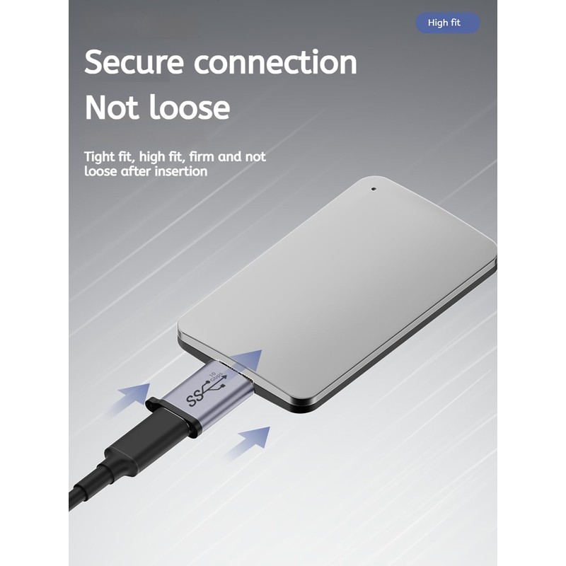WITRN Micro USB B to USB A/C Male Adapter,USB 3.0