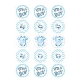 15x Edible It's A Boy Cupcake Toppers - Gender Reveal - Decoration - Baby Shower Party- Wafer paper