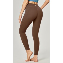 Heathyoga Women's Yoga Pants Leggings with Pockets for Women High Waist Yoga Pants with Pockets Workout Leggings Tights Brown