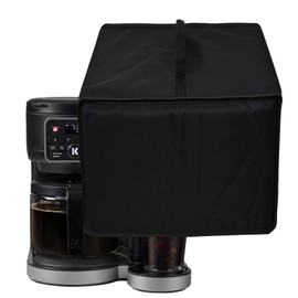 CouldyCasi Dust Cover for Keurig K-Duo Carafe Coffee Maker Heavy Duty Protective Coffee Machine Cover Compatible with Keurig K-Duo Hot & Iced Single Serve & Carafe Coffee Maker Gen 2 (Black)