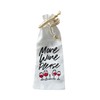 Jolitee “More Wine Please” Bottle Gift Bag – Reusable Drawstring