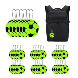 XIAQICA Pack of 42 Football Key Fob Reflective Pendant Children's Reflector School Bag Reflectors Children Safety Reflective Safety Reflector for Keys Pushchair