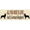 German Shepherd Water Bottle - All You Need Is Love