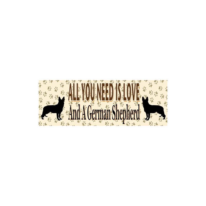 German Shepherd Water Bottle - All You Need Is Love