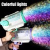 Children Bubble Machine Gun 80 Hole Bubble Machine Launcher Bubble