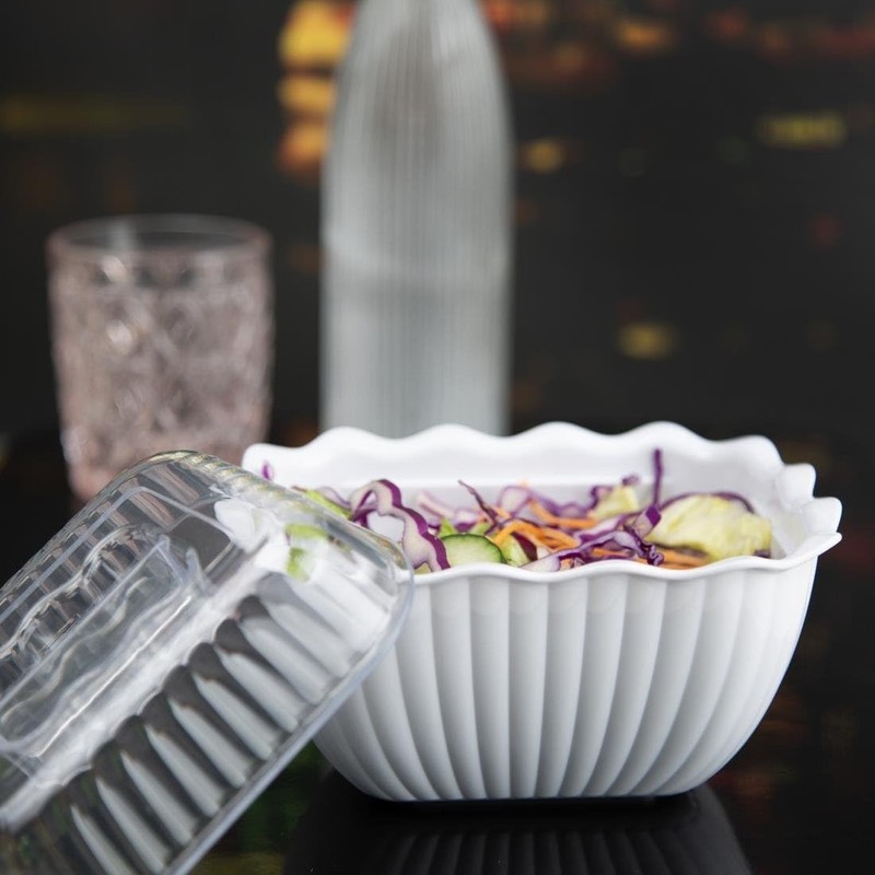Olympia Kristallon Small Salad Crock White SAN, 0.75 Ltr 25.3fl