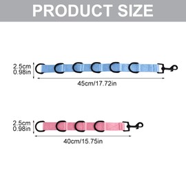 2pcs Dog Grooming Extension Strap with 4 D-Ring and 6 D-Ring Grooming Loops Adjustable Extender Straps Quick Release Pet Dog Leashes for Grooming(Color:Blue Pink)