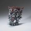 Enesco Edge Sculpture Wolf Baring Teeth Bust Miniature Figurine, 4.92