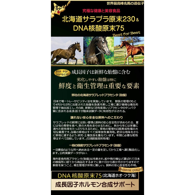 [Growth Factors Hormone Synthetic Support] Hokkaido Salabu Red Placenta Ingredients