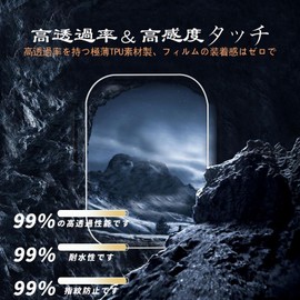For Audwierr 2.01-inch Large Screen Film, Protective Film, High Transparency, 3D Protection, Water and Oil Resistant, Fingerprint, Anti-Scratch, TPU Material, Soft, Shatterproof, Smart Watch, 2.01