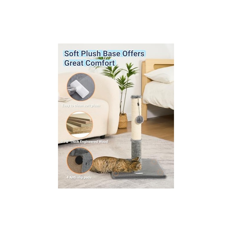 Happi N Pets Cat Scratching Post, Cat Scratcher for Indoor