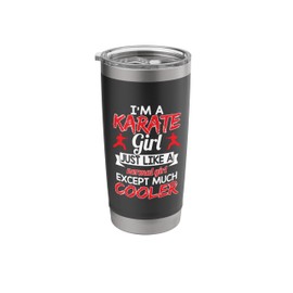Funny Im A Karate Girl Kung Fu Martial Arts 20oz Stainless Steel Insulated Tumbler