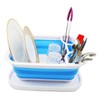 SAMMART Collapsible Dish Drainer with Tray - Foldable Drying Rack