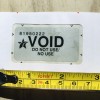 DMV Void Sticker. From Texas DMV Registration Renewal Letter.
