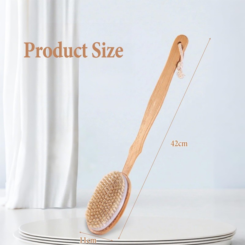 Bath Brush Long Handle for Shower,Back Scrubber for Shower Brush
