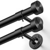 YaFex 2 Pack Heavy Duty Curtain Rods 32-120 Inch, 1