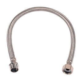 Skweawert 20 In Faucet Supply Lines, 1/2 Female x 1/2 Male Faucet Connector, Braided Stainless Steel Faucet Hose for Kitchen Sink Toilet