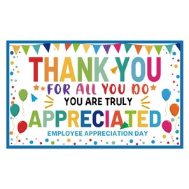 Thank You for All You Do Banner, Employee Appreciation Decorations Banner We Appreciate You Backdrop Decorations Supplies for Staff Office Appreciation Team Party Decor