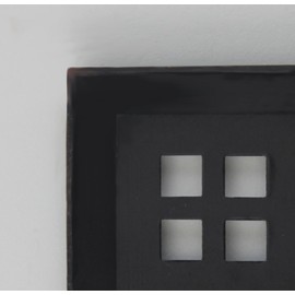 Arts & Crafts Mission Style Oil Rubbed Bronze 2 Gang Switch Plate - 1 Toggle Light Switch Opening 1 Blank