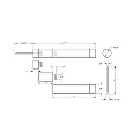 Deltana BDS450U4 Extension Baseboard Door Bumper; Solid Brass; Brushed Brass Finish