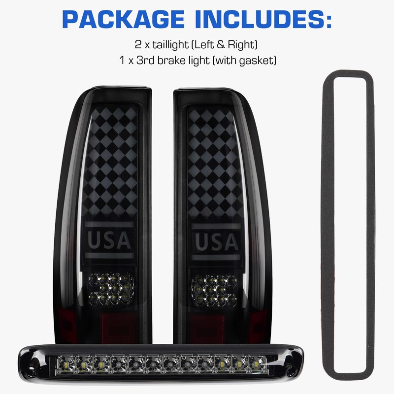 LED Tail Light +3rd Third Brake Cargo Lamp Fit for