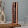 ANCIENTIMPEX House Shaped Copper Bottle Etched Pattern 900ml Capacity for