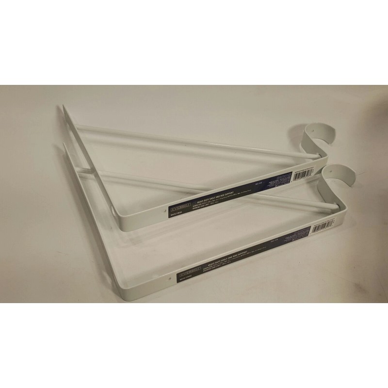 Everbilt Shelf Bracket/Rod Support Wall-Mountable Steel White Set of 2