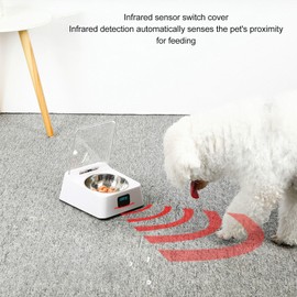 Automatischer Katzenfutterautomat, Automatisch öffnender Deckel Abnehmbar Automatischer Katzenfutterspender, Infrarotsensor Automatischer Futterspender für Haustiere