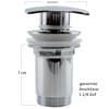 Sanixa JL26VDA4 Designer Drain Fitting Rectangular/Square Brass Pop-Up Valve for