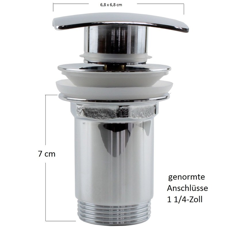 Sanixa JL26VDA4 Designer Drain Fitting Rectangular/Square Brass Pop-Up Valve for