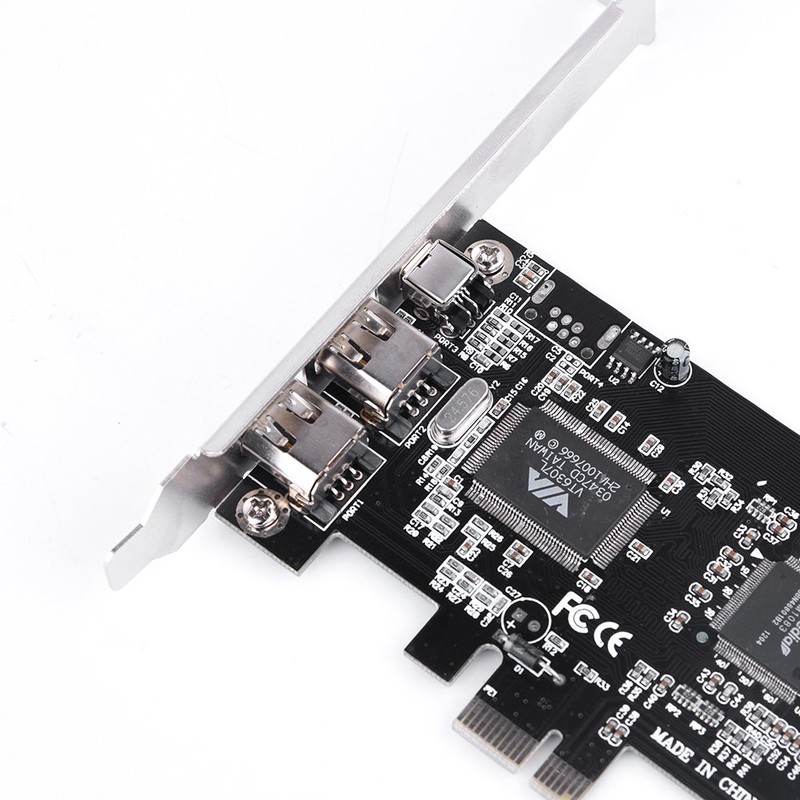 Yunir PCI-E Controller Card, 1-Lane PCI-E PCI Express FireWire 1394a