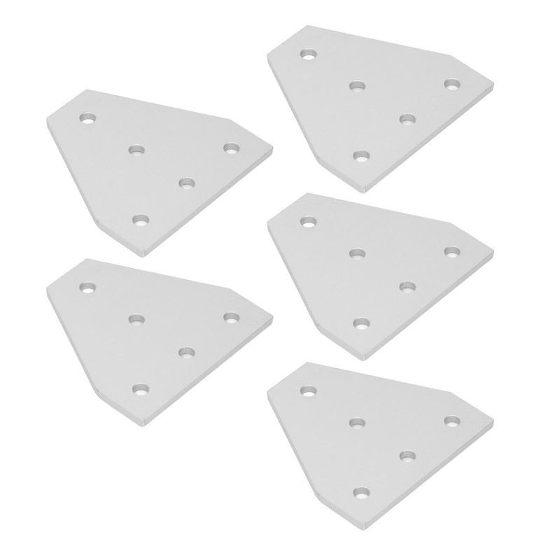 5Pcs Tie Plate 5 Holes Aluminum Robust Reinforced Connecting Mending