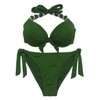 EONAR Women's Side Tied Bikini Sets Removable Swimwear Push Up