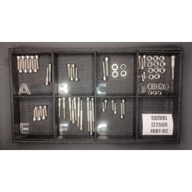 Stainless Cycle Suzuki Lt250r 1987-1992 Quadracer Stainless Engine Bolt Screw  Set Polished