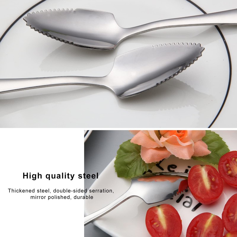 Klyuqoz Grapefruit Knife - Curved Serrated Stainless Steel, Pack of
