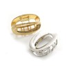 VINGTAINE H7581-G- Oval Metal Hair Claw Hollow Out Hair Clip,