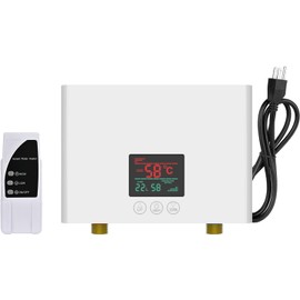 Tankless Water Heater Electric 110V, Kitchen Electric Hot Tankless, 3000W, Water Heater Shower Instant with LED Temperature Display, for Under Sink, Bathroom Sink and Faucet