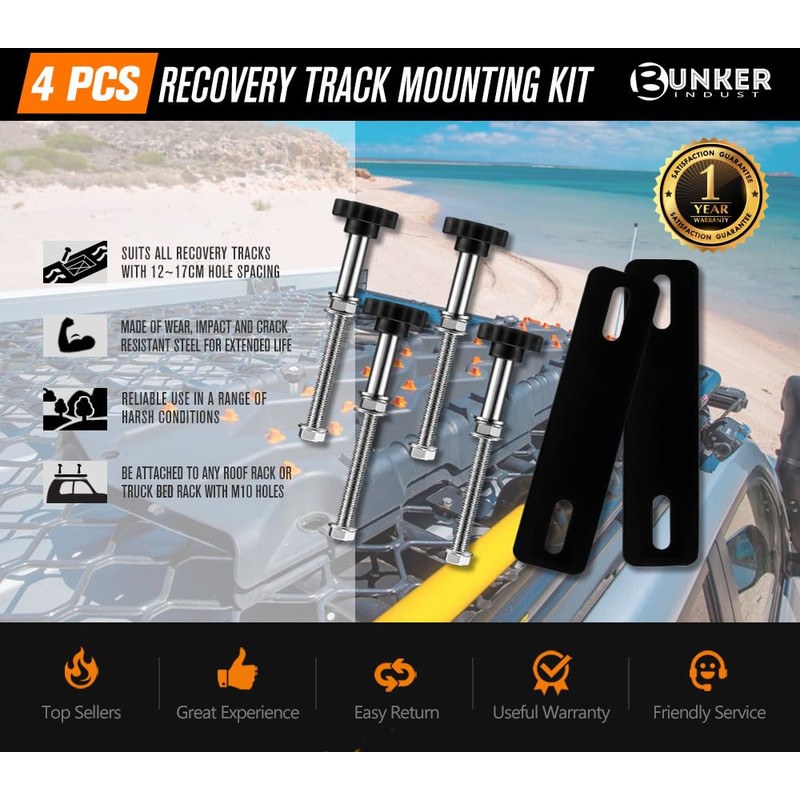 BUNKER INDUST Mounting Pins Kits for Recovery Tracks, Fit for