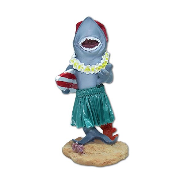 Hawaiian Miniature Dashboard Doll Shark with Surfboard