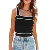 Dokotoo Women Knitted Sleeveless Shirt Lightweight Crop Camisole Top Cute