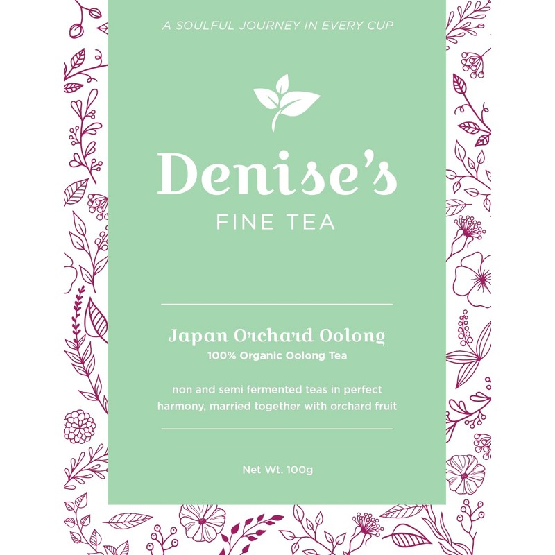 Denise's Fine Tea, USDA Organic, Jasmine Orchard Oolong, Oolong Tea,