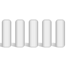 stonylab 5-Pack Magnetic Stir Bars, 20 mm PTFE-Coated White Stirring Bars for Magnetic Stirrers Set - Perfect for mixing liquids in labs, resistant to chemicals and high temperatures