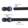 sourcing map Push to Connector Fitting, 12mm to 10mm Tube