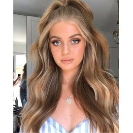 Ponytail Extension, 18 Inch Long Wavy Wrap Around Ponytail for Women Dark Brown Clip in Pony Tail Hair Extension Synthetic Hairpiece for Daily Use