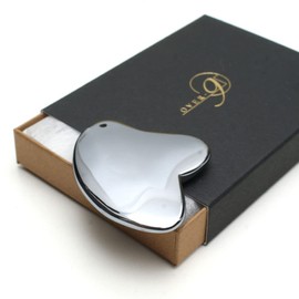 OVER-9 Terahertz Ore Plate & Rosy Beauty Home Beauty Beauty Salon Bath Beauty Face Massage Small Face Acupuncture Press Power Stone Natural Stone Heart Shape Approx. 2.2 inches (55 mm)