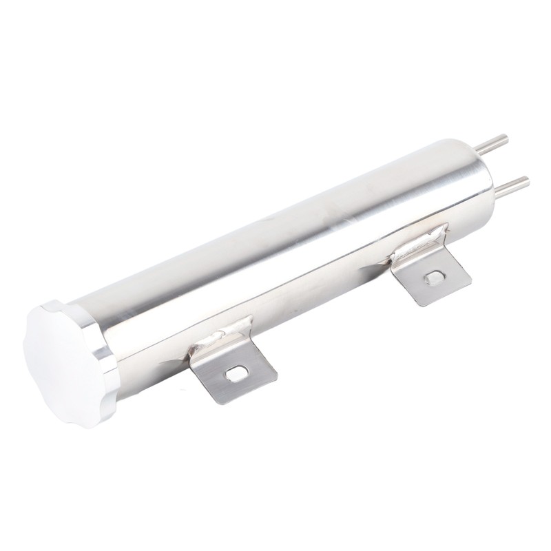 32oz Radiator Overflow Tank Bottle Polished Stainless Steel Coolant Catch