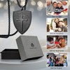 MERTTURM Men's Cross Necklace, The Armor of God Shield Ephesians