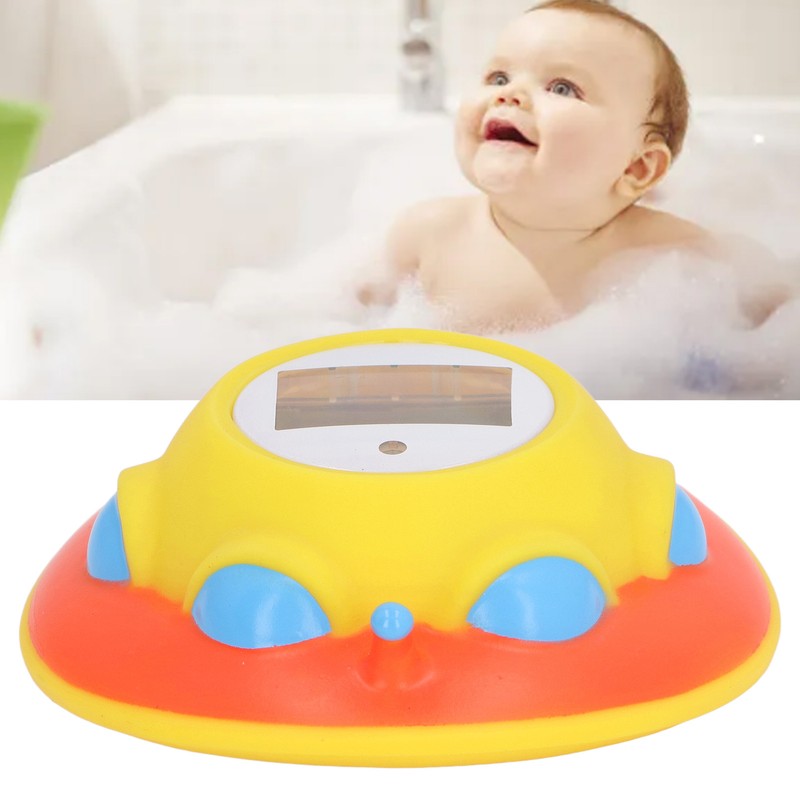 Baby Bath Thermometer Fun Cartoon Flying Disc Waterproof Safety 10℃‑50°C