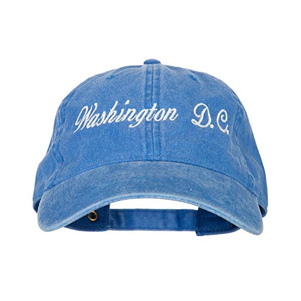 Washington D.C. Embroidered Washed Cotton Twill Cap - Royal OSFM